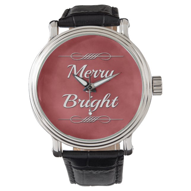 Merry und Bright Armbanduhr (Vorderseite)