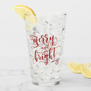 Merry und Bright Bar Glas