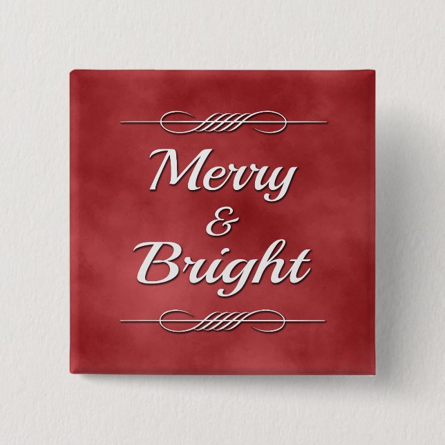 Merry und Bright Button (Vorderseite)