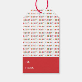 Merry und Bright Geschenkanhänger