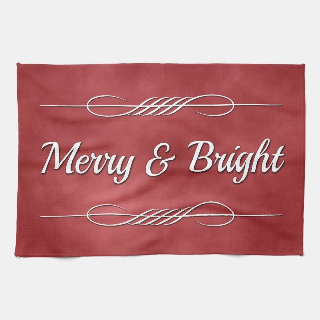 Merry und Bright Handtuch (Horizontal)