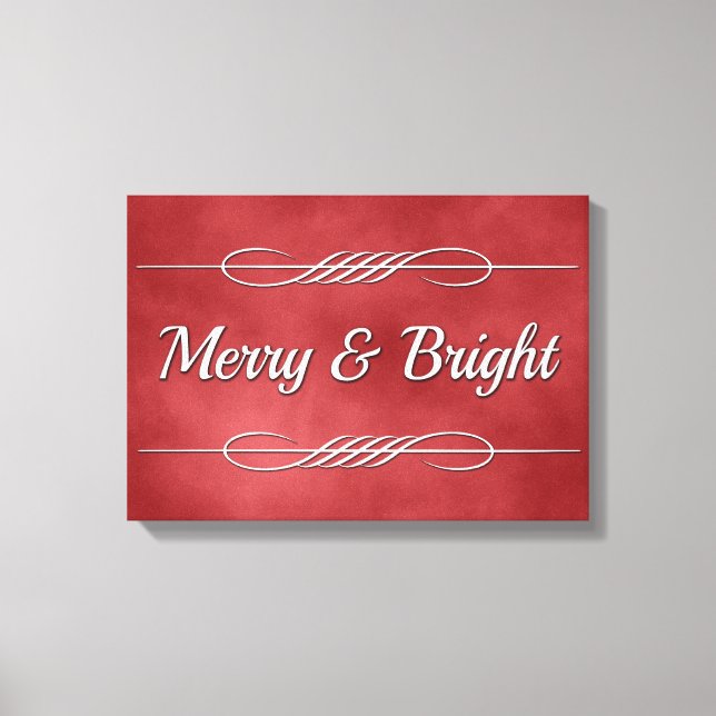 Merry und Bright Leinwanddruck (Vorderseite)