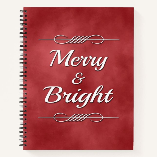 Merry und Bright Notizbuch (Vorderseite)