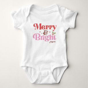 Merry und Bright Personalisiert Baby Strampler