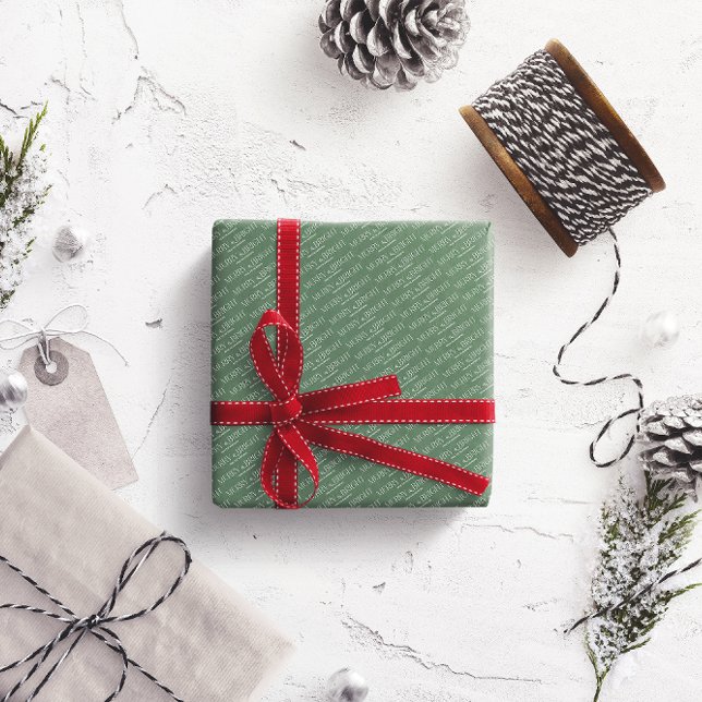 Merry und Bright Personalisiert Geschenkpapier (Von Creator hochgeladen)