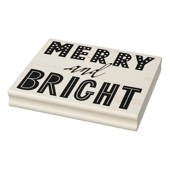 Merry und Bright Rubber Briefmarke Gummistempel (Stempel)