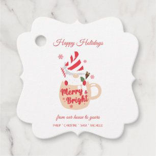 Merry und Bright Santa Hot Cocoa Geschenkanhänger