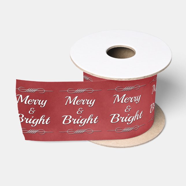 Merry und Bright Satinband (Spule)