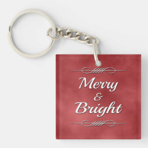 Merry und Bright Schlüsselanhänger