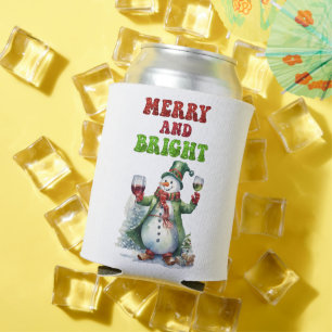 Merry und Bright Snowman Dosenkühler