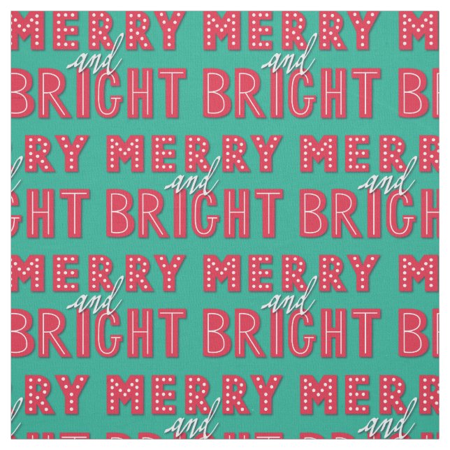 Merry und Bright Stoff (Muster)