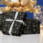 MERRY UND DEER CHRISTMAS GESCHENKPAPIER<br><div class="desc">Mod Hirsch und Waldszene. Matches Merry and Deer Christmas Thema.</div>