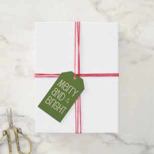 Merry und hell Moderne Retro Minimalistisch einfac Geschenkanhänger