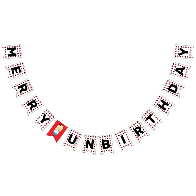 Merry Unwedday Alice im Wunderland Book Party Wimpelkette (Alle)