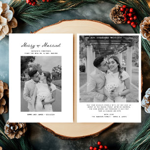 Merry & Verheiratet Bow Foto Weihnachten Neu