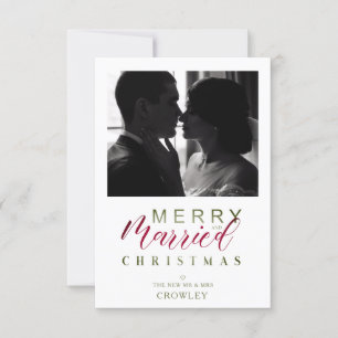 Merry & Verheiratet Christmas Newlyweds Custom Fot