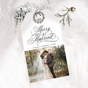 Merry & Verheiratet New Weds Erstes Weihnachtsfest Geschenkanhänger