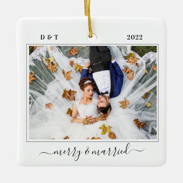 Merry & Verheiratet Ornament (Vorderseite)