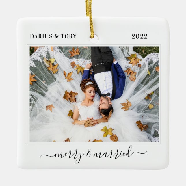 Merry & Verheiratet Ornament (Vorderseite)