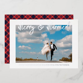 Merry & Verheiratet Wedding Mr & Mrs. First Christ Folieneinladung