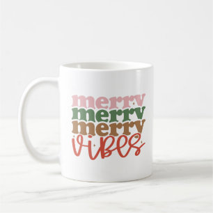 Merry Vibes Retro Groovy Weihnachtsferien Kaffeetasse