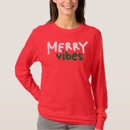 Merry Vibes Weihnachts-Frau's Longsleeve T-Shirt