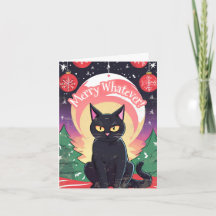 Merry Was gegen Weihnachten Black Cat