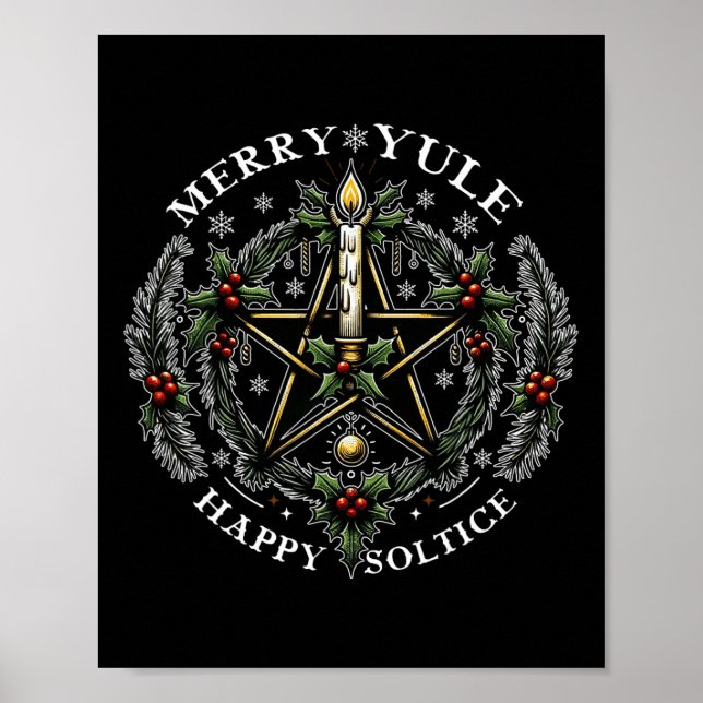 Merry Weihnachten & amp; glücklicher Solstice Poster (Vorne)