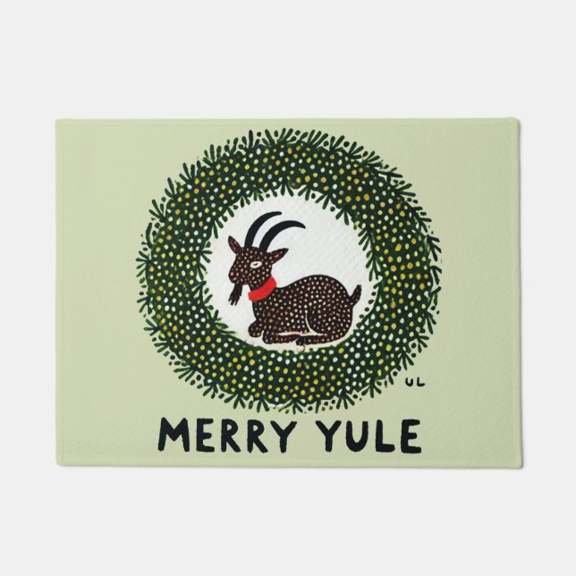 Merry Weihnachten Goat Fußmatte (Vorderseite)