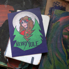Merry Weihnachten Goddess Art Pagan Postkarte
