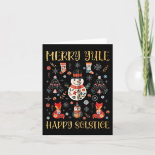 Merry Weihnachten Happy Solstice Cotattcore Skandi Karte
