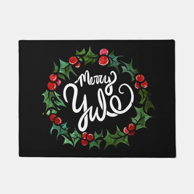 Merry Weihnachten Pagan Holidays Wiccan Seligen We Fußmatte (Vorderseite)
