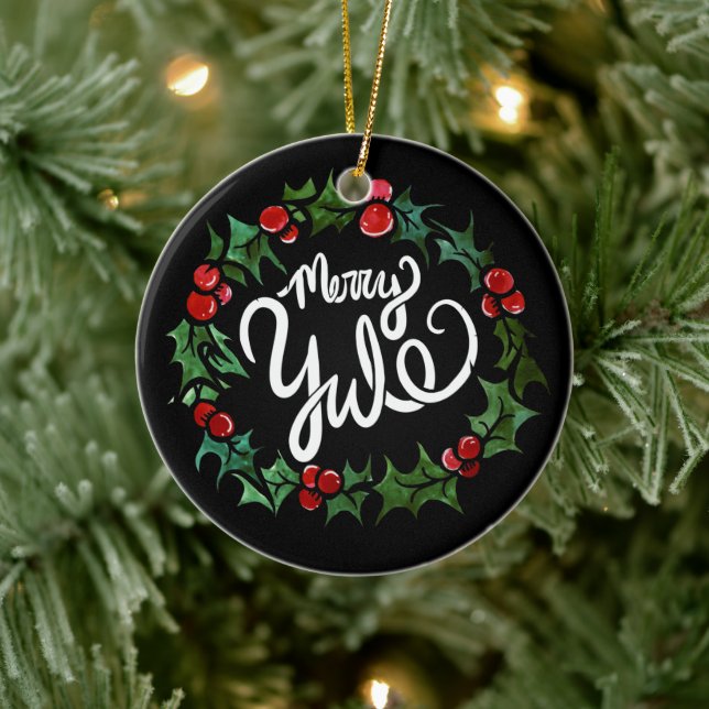Merry Weihnachten Pagan Holidays Wiccan Seligen We Keramik Ornament (Baum)