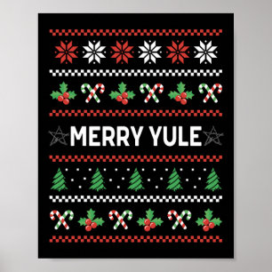 Merry Weihnachten Ugly Weihnachten Winterurlaub Wi Poster