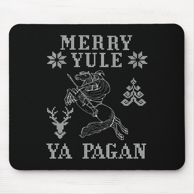 Merry Weihnachten Ya Pagan Odin auf der Insel Slei Mousepad (Vorne)