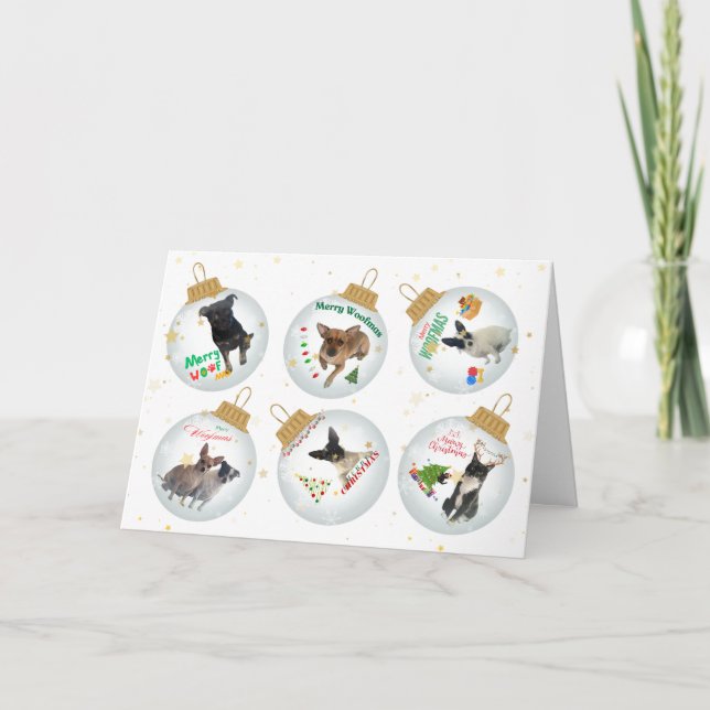 Merry - Weihnachtskarte von Woofmas Ankündigung (Vorderseite)