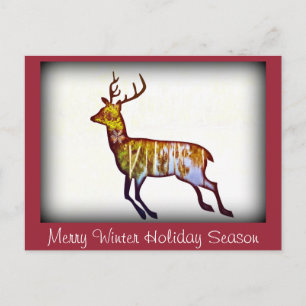 Merry Winter Holiday Season Postkarte oder Einladu