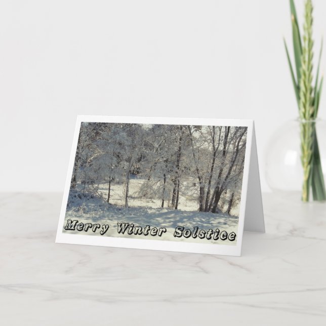 Merry Winter Solstice Feiertagskarte (Vorderseite)