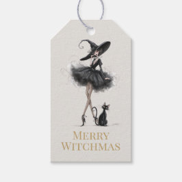 Merry Witchmas – Playful Gothic Witch Gift Tag Geschenkanhänger