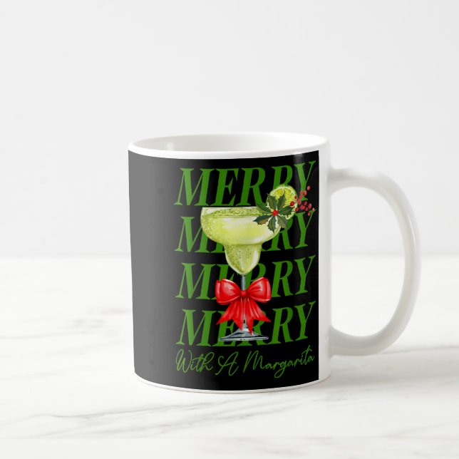 Merry With A Margarita Christmas Drinking Margarit Kaffeetasse (Rechts)