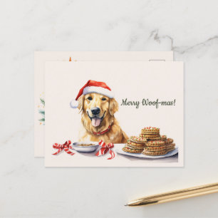 Merry Woof-mas Chien Cookies Noël Carte postale
