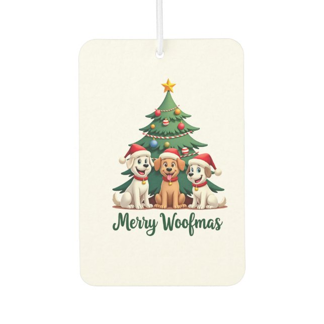 Merry Woofmas (2) Autolufterfrischer (Vorderseite)