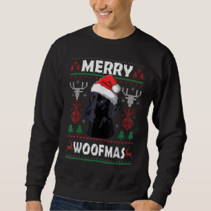 Merry Woofmas Black Lab Weihnachts-Hund Xmas Sweatshirt