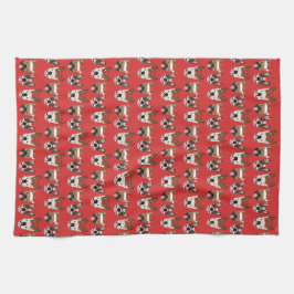 Merry Woofmas French Bulldogs Christmas Heads Geschirrtuch