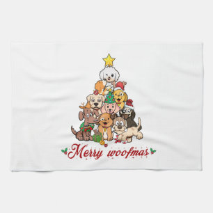 Merry Woofmas Geschirrtuch