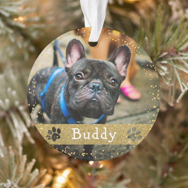 Merry Woofmas Gold Parties scintillant Chien anima (Arbre)