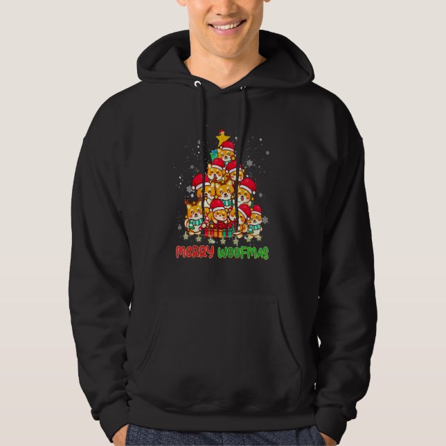 Merry Woofmas Merry Christmas For Welsh Corgi Dog Hoodie (Vorderseite)
