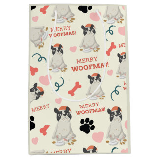 Merry WOOFMAS Mittlere Geschenktüte