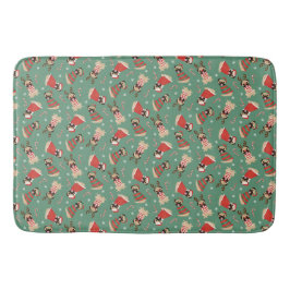 Merry Woofmas Mops Hunde Badematte