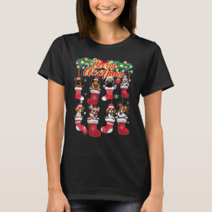 Merry Woofmas Niedliche Hunde in Weihnachten Strum T-Shirt